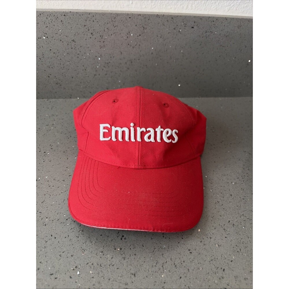 Official Emirates Airlines red baseball cap hat adjustable embroidered